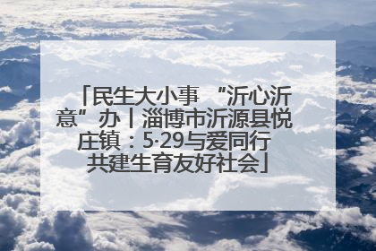 民生大小事 “沂心沂意”办丨淄博市沂源县悦庄镇：5·29与爱同行 共建生育友好社会